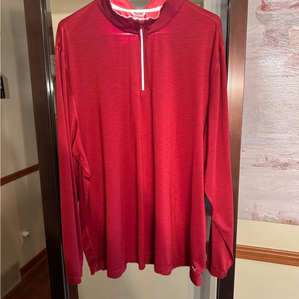 Puma Burgundy Quarter-Zip Top